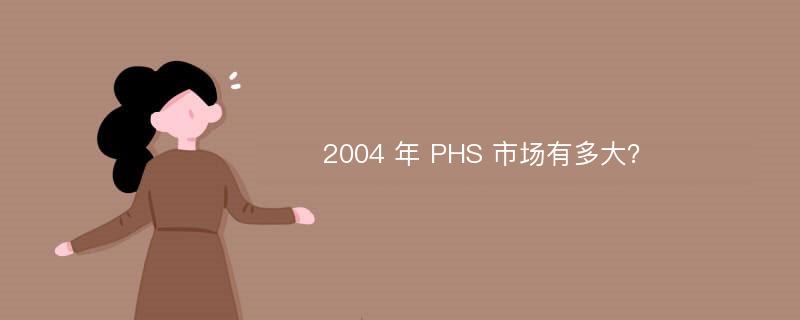2004 年 PHS 市场有多大？
